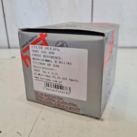 DAEWOO TICO MATIZ FILTR OLEJU HART 335 209 DAEWOO TICO MATIZ FILTR OLEJU HART 335 209