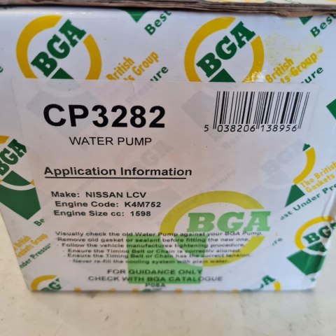 DACIA DOKKER DUSTER LOGAN 1.6 16V POMPA WODY BGA CP3282