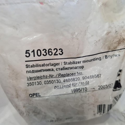 OPEL ASTRA G CORSA C VECTRA B GUMY DRĄŻKA STABILIZATORA KPL 5103623 OPEL ASTRA G CORSA C VECTRA B GUMY DRĄŻKA STABILIZATORA KPL 5103623