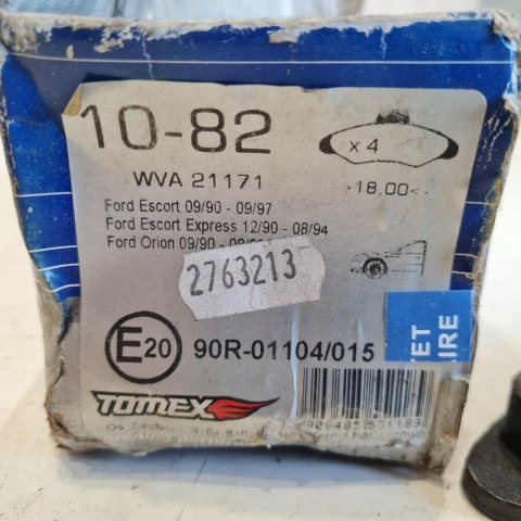 FORD ESCORT ORION KLOCKI HAMULCOWE KOMPLET TOMEX 10-82 FORD ESCORT ORION KLOCKI HAMULCOWE KOMPLET TOMEX 10-82