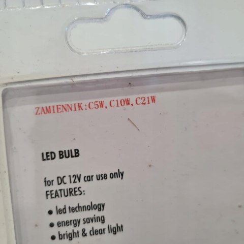 ŻARÓWKI LED 12V KPL 2SZT BIAŁE C5W C10W C21W UNIWERSALNE ŻARÓWKI LED 12V KPL 2SZT BIAŁE C5W C10W C21W UNIWERSALNE