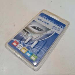 ŻARÓWKI LED 12V KPL 2SZT BIAŁE W1.2W W2X4.6D UNIWERSALNE