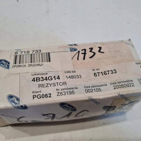 FORD MONDEO I REZYSTOR NAWIEWU OPORNICA 6716733 FORD MONDEO I REZYSTOR NAWIEWU OPORNICA 6716733