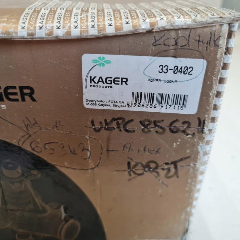 OPEL ASTRA G VECTRA B ZAFIRA A 1.8 16V POMPA WODY WODNA KAGER 33-0402 OPEL ASTRA G VECTRA B ZAFIRA A 1.8 16V POMPA WODY WODNA KAGER 33-0402