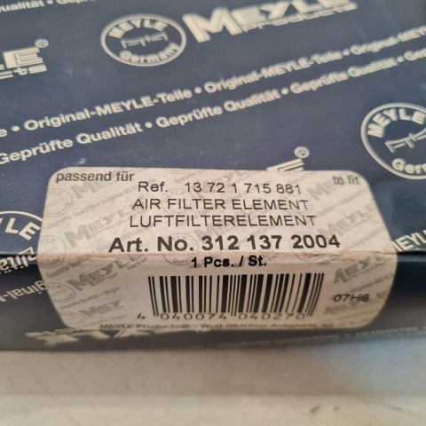 BMW 3 E30 E36 FILTR POWIETRZA MEYLE 312 137 2004 BMW 3 E30 E36 FILTR POWIETRZA MEYLE 312 137 2004