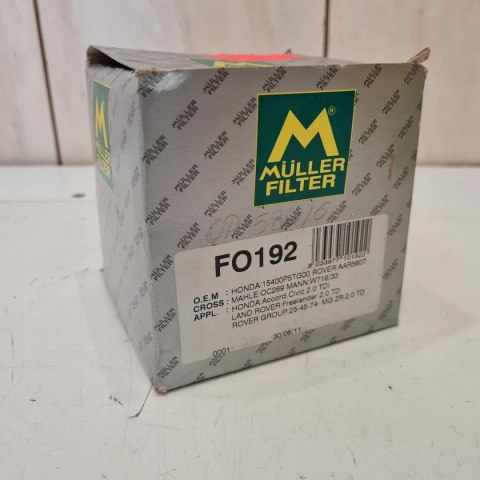 HONDA CIVIC VI AERODECK 2.0 D FILTR OLEJU MULLER FILTER FO192