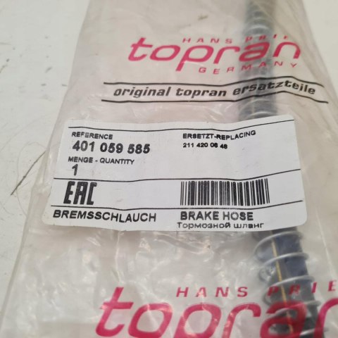 MERCEDES E W211 S W220 PRZEWÓD HAMULCOWY ELASTYCZNY TOPRAN 401059585
