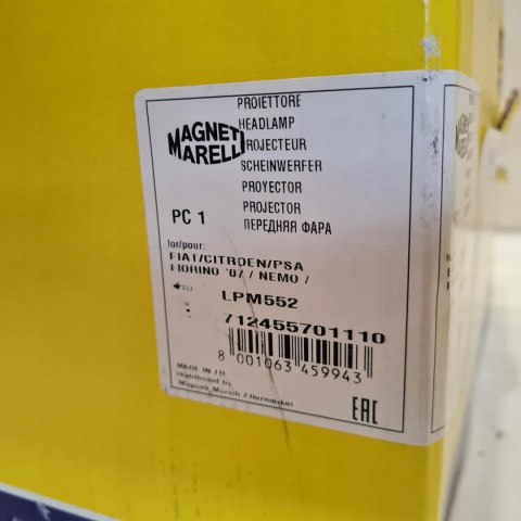 FIAT FIORINO CITROEN NEMO 07-14 LAMPA REFLEKTOR LEWY 45570757