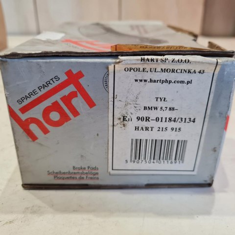 BMW 5 E34 7 E32 KLOCKI HAMULCOWE TYŁ TYLNE KPL HART 215915 BMW 5 E34 7 E32 KLOCKI HAMULCOWE TYŁ TYLNE KPL HART 215915