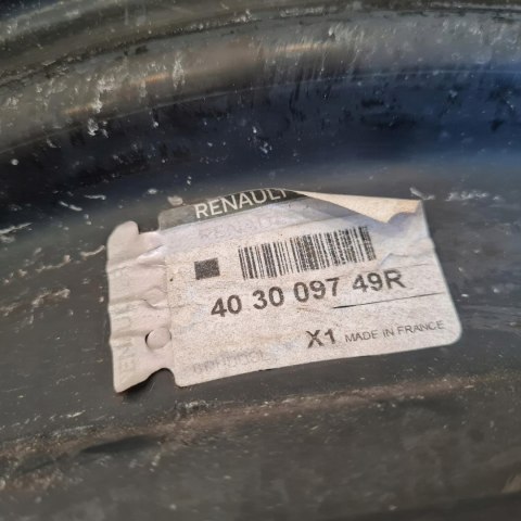 RENAULT FELGA STALOWA 15" 5X114.3 OE 403009749R RENAULT FELGA STALOWA 15" 5X114.3 OE 403009749R