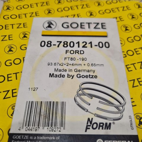 FORD TRANSIT 2.5D PIERŚCIENIE TŁOKA GOETZE 08-780121-00