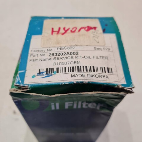 HYUNDAI ELANTRA GETZ i10 i30 FILTR OLEJU PBA-022 HYUNDAI ELANTRA GETZ i10 i30 FILTR OLEJU PBA-022
