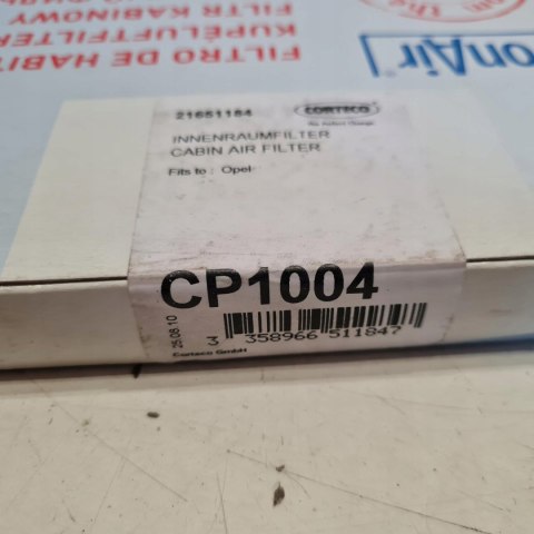 OPEL COMBO CORSA B FILTR KABINOWY CORTECO 21651184 OPEL COMBO CORSA B FILTR KABINOWY CORTECO 21651184