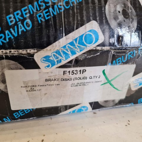 FORD FIESTA IV KA MAZDA 121 TARCZE HAMULCOWE KOMPLET F1531P FORD FIESTA IV KA MAZDA 121 TARCZE HAMULCOWE KOMPLET F1531P