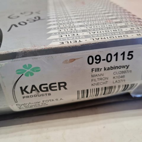 MERCEDES C208 W202 W210 R170 FILTR KABINOWY KAGER 09-0115