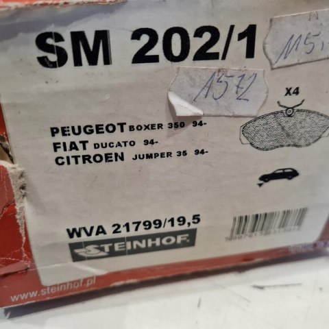 PEUGEOT JUMPER PEUGEOT BOXER 94- KLOCKI HAMULCOWE KOMPLET STEINHOF SM 202/1 PEUGEOT JUMPER PEUGEOT BOXER 94- KLOCKI HAMULCOWE KOMPLET STEINHOF SM 202/1