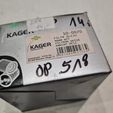 RENAULT 4 5 16 18 20 FILTR OLEJU KAGER 10-0070