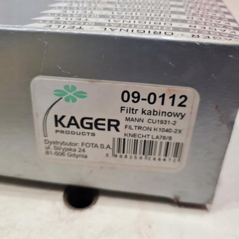 RENAULT ESPACE II III FILTR KABINOWY KAGER 09-0112