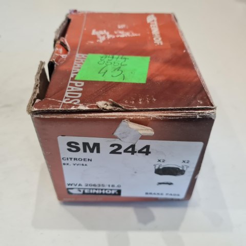 CITROEN BX KLOCKI HAMULCOWE STEINHOF SM 244 CITROEN BX KLOCKI HAMULCOWE STEINHOF SM 244