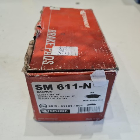 DAEWOO LANOS NUBIRA TACUMA KLOCKI HAMULCOWE STEINHOF SM 611-N DAEWOO LANOS NUBIRA TACUMA KLOCKI HAMULCOWE STEINHOF SM 611-N