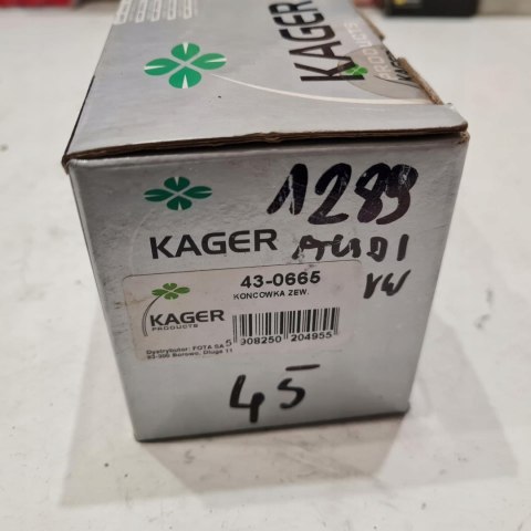 SEAT AROSA VW POLO 6N KOŃCÓWKA DRĄŻKA KIEROWNICZEGO KAGER 43-0665