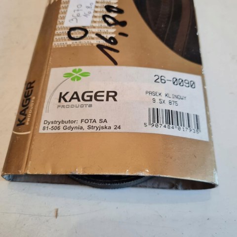 VW TRANSPORTER T3 1.6 1.7 D PASEK KLINOWY KAGER 26-0090 VW TRANSPORTER T3 1.6 1.7 D PASEK KLINOWY KAGER 26-0090