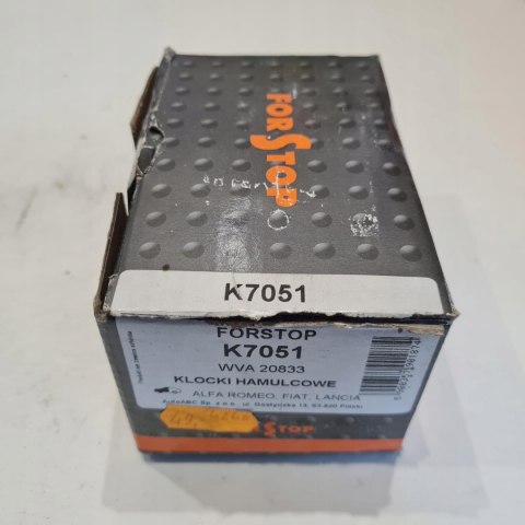 ALFA ROMEO 145 146 155 KLOCKI HAMULCOWE FORSTOP K7051 ALFA ROMEO 145 146 155 KLOCKI HAMULCOWE FORSTOP K7051