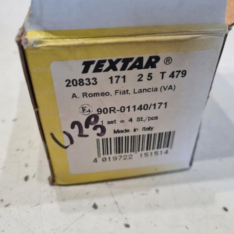LANCIA DELTA DEDRA Y Y10 KLOCKI HAMULCOWE TEXTAR 2083317125 LANCIA DELTA DEDRA Y Y10 KLOCKI HAMULCOWE TEXTAR 2083317125