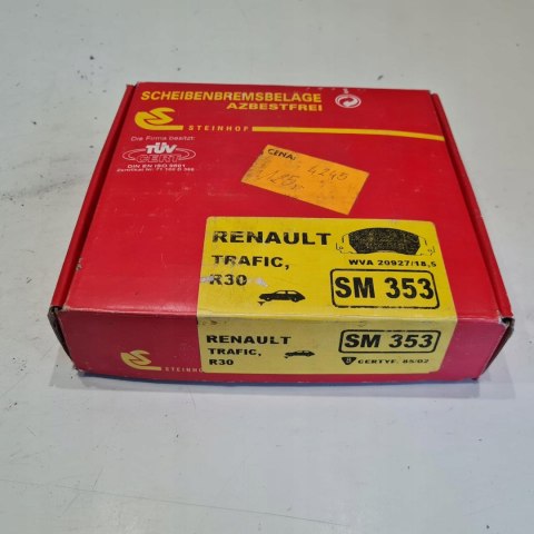 RENAULT TRAFIC R30 KLOCKI HAMULCOWE STEINHOF SM 353 RENAULT TRAFIC R30 KLOCKI HAMULCOWE STEINHOF SM 353