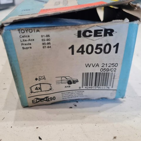TOYOTA CELICA SUPRA PREVIA KLOCKI HAMULCOWE ICER 140501 TOYOTA CELICA SUPRA PREVIA KLOCKI HAMULCOWE ICER 140501