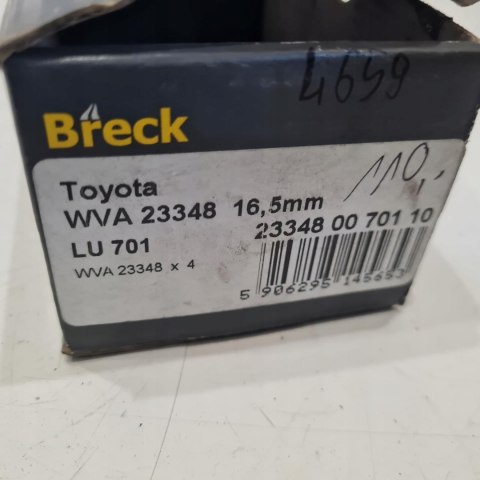 TOYOTA YARIS I 1.0 1.3 1.4 D-4D KLOCKI HAMULCOWE BRECK 233480070110 TOYOTA YARIS I 1.0 1.3 1.4 D-4D KLOCKI HAMULCOWE BRECK 233480070110