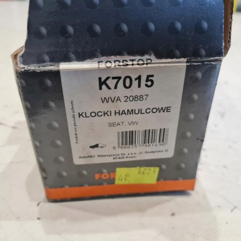 VW GOLF I II JETTA I II KLOCKI HAMULCOWE FORSTOP K7015 VW GOLF I II JETTA I II KLOCKI HAMULCOWE FORSTOP K7015