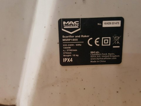 MACALLISTER MSRP1800 AERATOR OBUDOWA KORPUS MACALLISTER MSRP1800 AERATOR OBUDOWA KORPUS