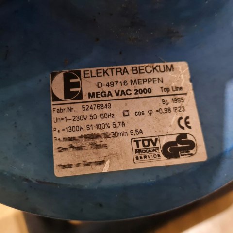 ELEKTRA BECKUM MEGA VAC 2000 OSŁONA OBUDOWA KORPUS RĄCZKA ELEKTRA BECKUM MEGA VAC 2000 OSŁONA OBUDOWA KORPUS RĄCZKA