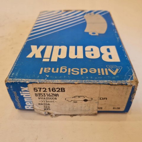 MAZDA 323 III MX-3 KLOCKI HAMULCOWE BENDIX 572162B MAZDA 323 III MX-3 KLOCKI HAMULCOWE BENDIX 572162B