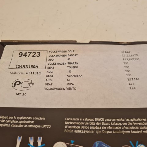 AUDI 80 100 A6 C4 VW GOLF III T4 2.0 PASEK ROZRZĄDU DAYCO 94723