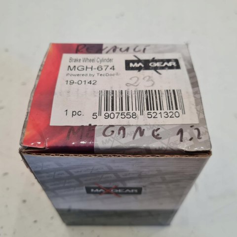 RENAULT MEGANE I CYLINDEREK HAMULCOWY MAXGEAR 19-0142 RENAULT MEGANE I CYLINDEREK HAMULCOWY MAXGEAR 19-0142
