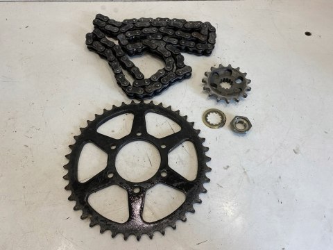 KAWASAKI GPZ 1100 UNI-TRAK U.T. UNITRAK TOP GUN NAPĘD ŁAŃCUCH ZĘBATKI KPL