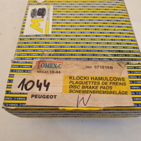 PEUGEOT 405 KLOCKI HAMULCOWE KOMPLET TOMEX-C 10-44 PEUGEOT 405 KLOCKI HAMULCOWE KOMPLET TOMEX-C 10-44