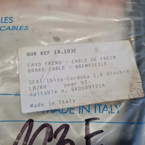 SEAT IBIZA CORDOBA 93- LINKA HAMULCA RĘCZNEGO COFLE 19.103E SEAT IBIZA CORDOBA 93- LINKA HAMULCA RĘCZNEGO COFLE 19.103E