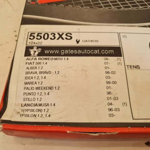 FIAT BRAVO BRAVA STILO PUNTO DOBLO PASEK ROZRZĄDU GATES 5503XS FIAT BRAVO BRAVA STILO PUNTO DOBLO PASEK ROZRZĄDU GATES 5503XS