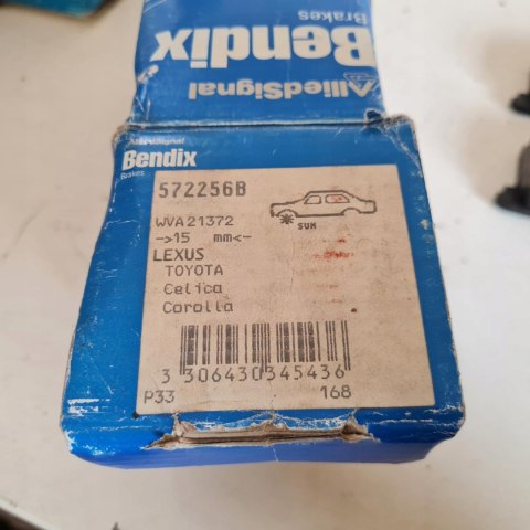 TOYOTA COROLLA CELICA KLOCKI HAMULCOWE KPL BENDIX 572256B TOYOTA COROLLA CELICA KLOCKI HAMULCOWE KPL BENDIX 572256B