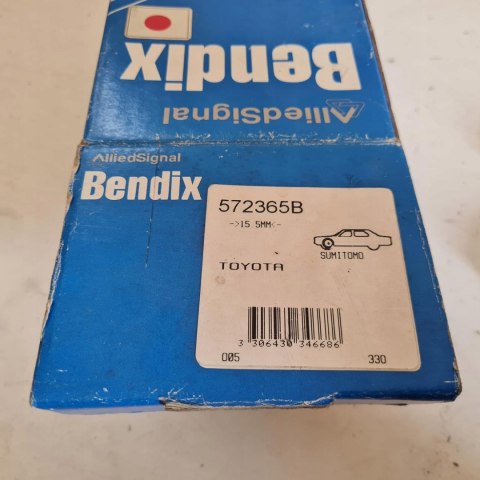 TOYOTA DYNA KLOCKI HAMULCOWE KPL BENDIX 572365B TOYOTA DYNA KLOCKI HAMULCOWE KPL BENDIX 572365B