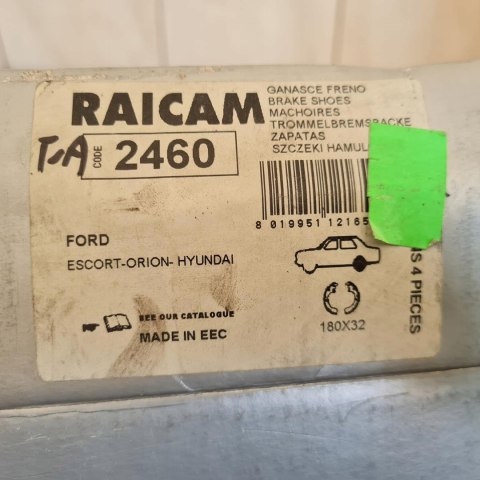 FORD ESCORT ORION SZCZĘKI HAMULCOWE KPL RAICAM 2460 FORD ESCORT ORION SZCZĘKI HAMULCOWE KPL RAICAM 2460