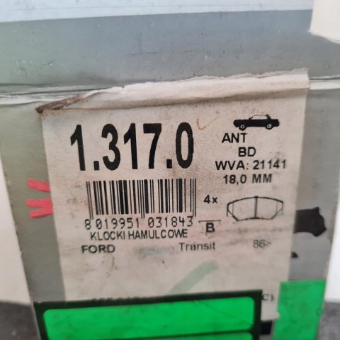 FORD TRANSIT 86> KLOCKI HAMULCOWE KPL RAICAM 1.317.0