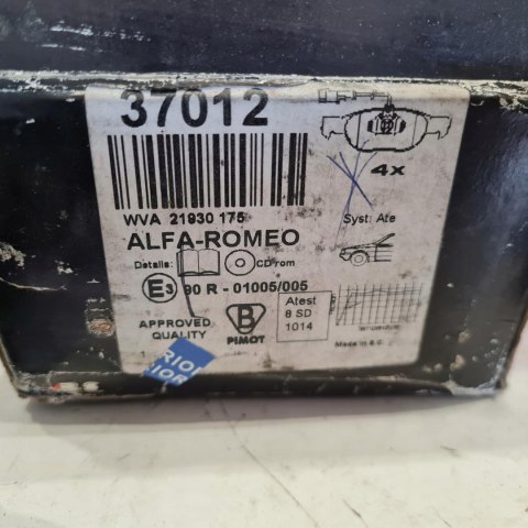 ALFA ROMEO 145 146 KLOCKI HAMULCOWE KPL A.B.S. 37012 ALFA ROMEO 145 146 KLOCKI HAMULCOWE KPL A.B.S. 37012