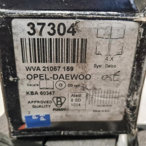 DAEWOO NEXIA KLOCKI HAMULCOWE KPL A.B.S. 37304 DAEWOO NEXIA KLOCKI HAMULCOWE KPL A.B.S. 37304