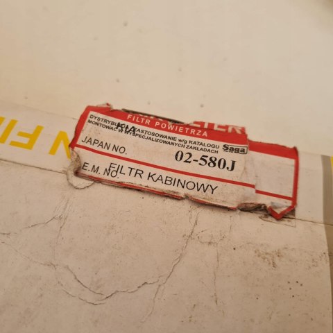 KIA CARNIVAL FILTR KABINOWY 02-580J KIA CARNIVAL FILTR KABINOWY 02-580J