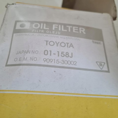 TOYOTA AVENSIS T22 2.0 D FILTR OLEJU 01-158J TOYOTA AVENSIS T22 2.0 D FILTR OLEJU 01-158J
