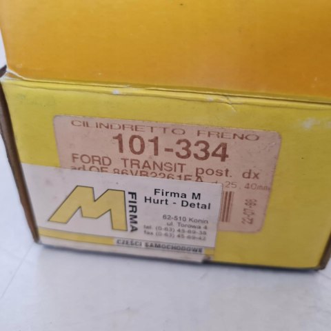 FORD TRANSIT 85-92 CYLINDEREK HAMULCOWY CIFAM 101-334 FORD TRANSIT 85-92 CYLINDEREK HAMULCOWY CIFAM 101-334